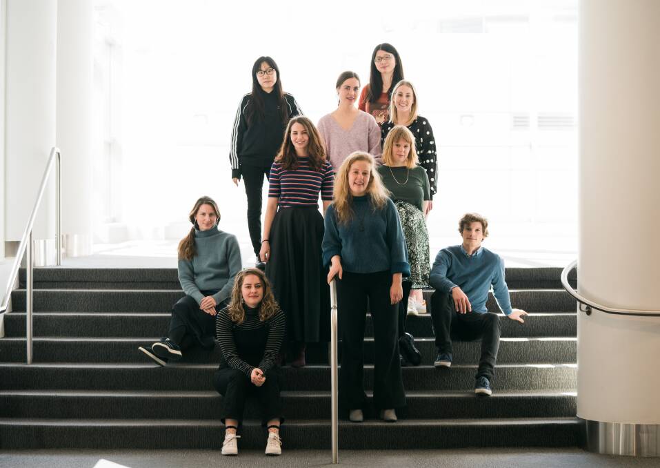 The ten finalists of the inaugural Woolmark Performance Challenge. More than 500 students from 58 universities across Europe and North America registered to take part in the competition.