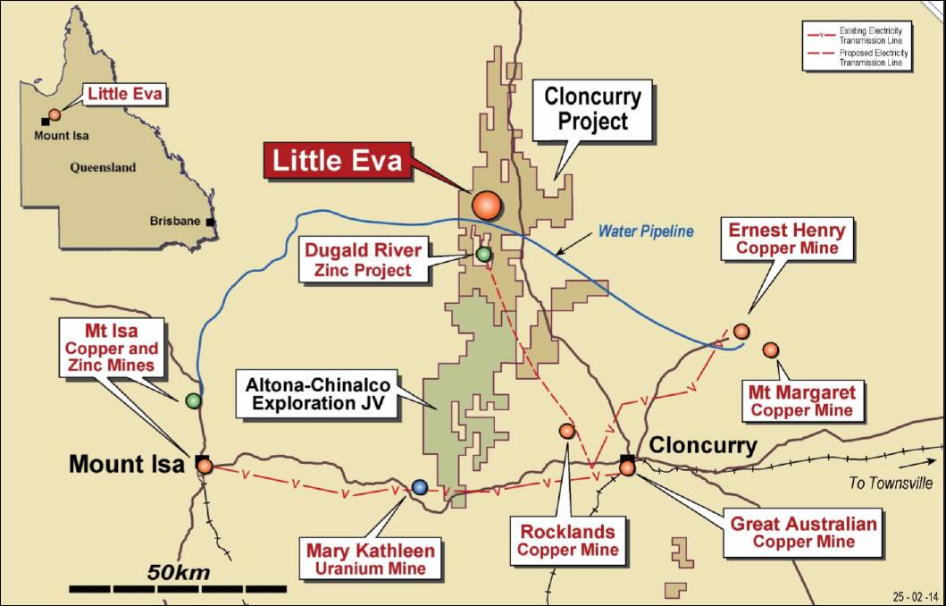 NEW MINE: One of the first development plans for the Cloncurry project, Little Eva. Source: Australian Shares.com