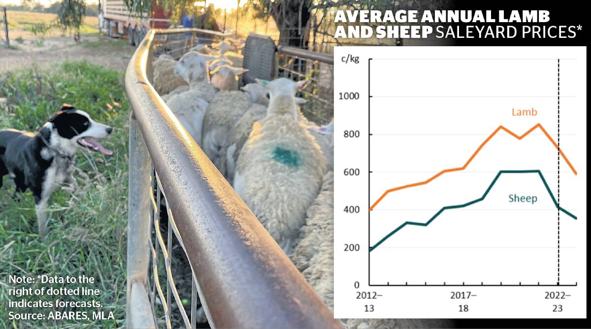 A graph put together by the Department of Agriculture, Fisheries and Forestry highlights the continued pricing pressure faced by Australian sheep producers. 