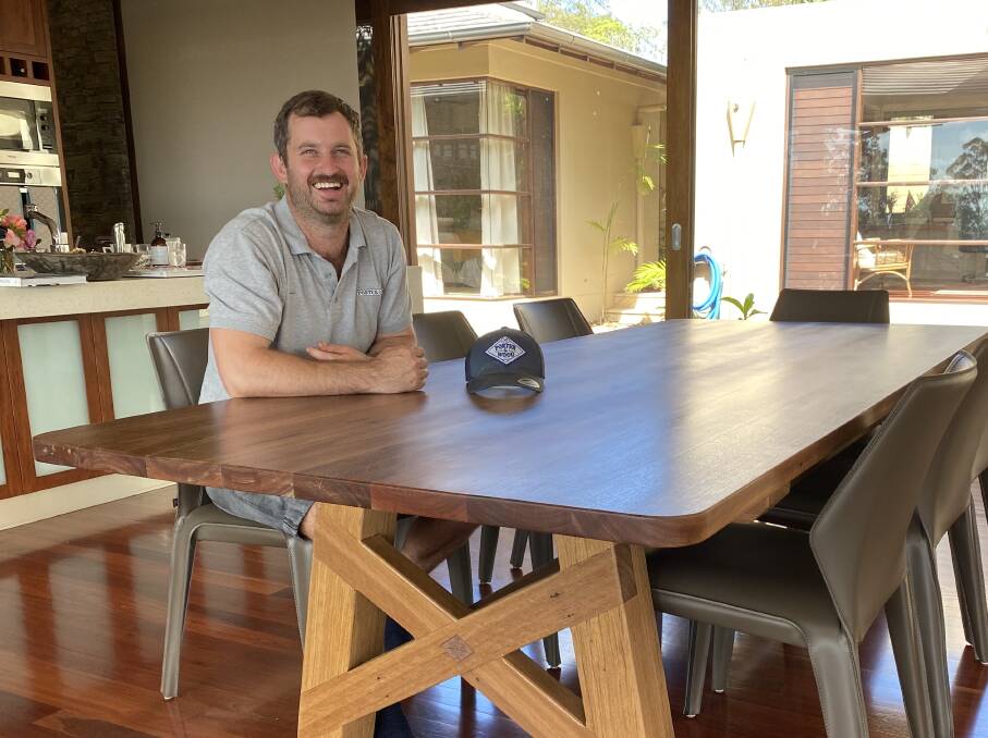 FRESH: Jason Porter from Porter and Wood has been busy restoring wool classing tables into talking point furnishings. 