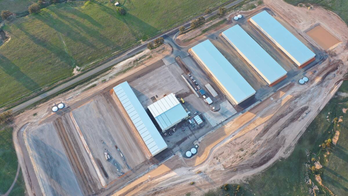 UP AND RUNNING: Hay processor Gilmac begins distributing from its Charlton-St Arnaud road plant, four kilometres out of the town, this week. Picture: CONTRIBUTED