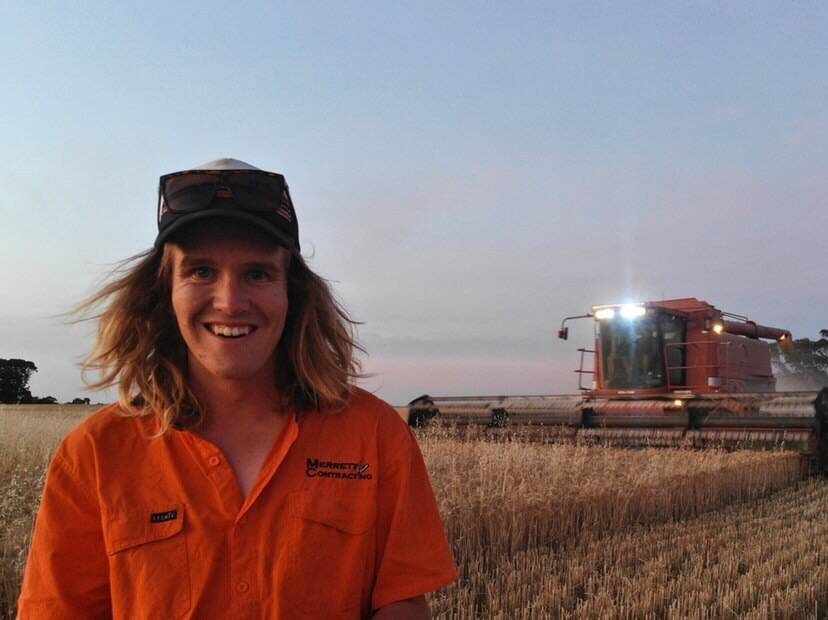 GOING VIRAL: Wimmera resident Mark Merrett, 23, has taken to filming his work to help educate people about the life of an agricultural contractor and farmer.