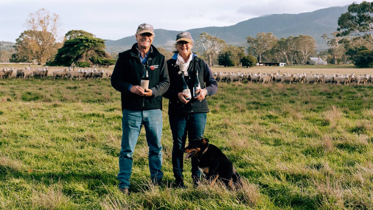 PRODCERS: Tom and Sarah Guthrie, Grampians Estate, Mafeking, are wine growers and prime lamb producers. Photo by Pollyanna Guthrie.