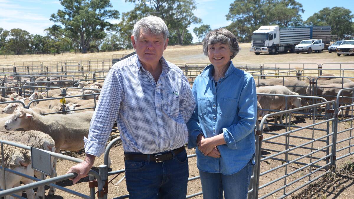 SOLD: Attending the Mount Pleasant, SA, market last month were Warren and Barbara Fargher, Wirrealpa Station, Blinman, SA