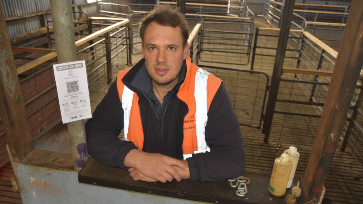 SHEARER SAFETY: Steve Wishart, Burnbrae Pastoral, Inverleigh, has implemented QR codes in his shearing shed ahead of spring.