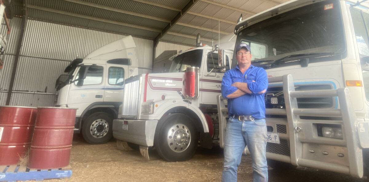 SPEAKING OUT: VFF Wimmera grains councillor Ryan Milgate runs a fleet of three prime movers and a tray truck. Three of his trucks pre-date 2008.