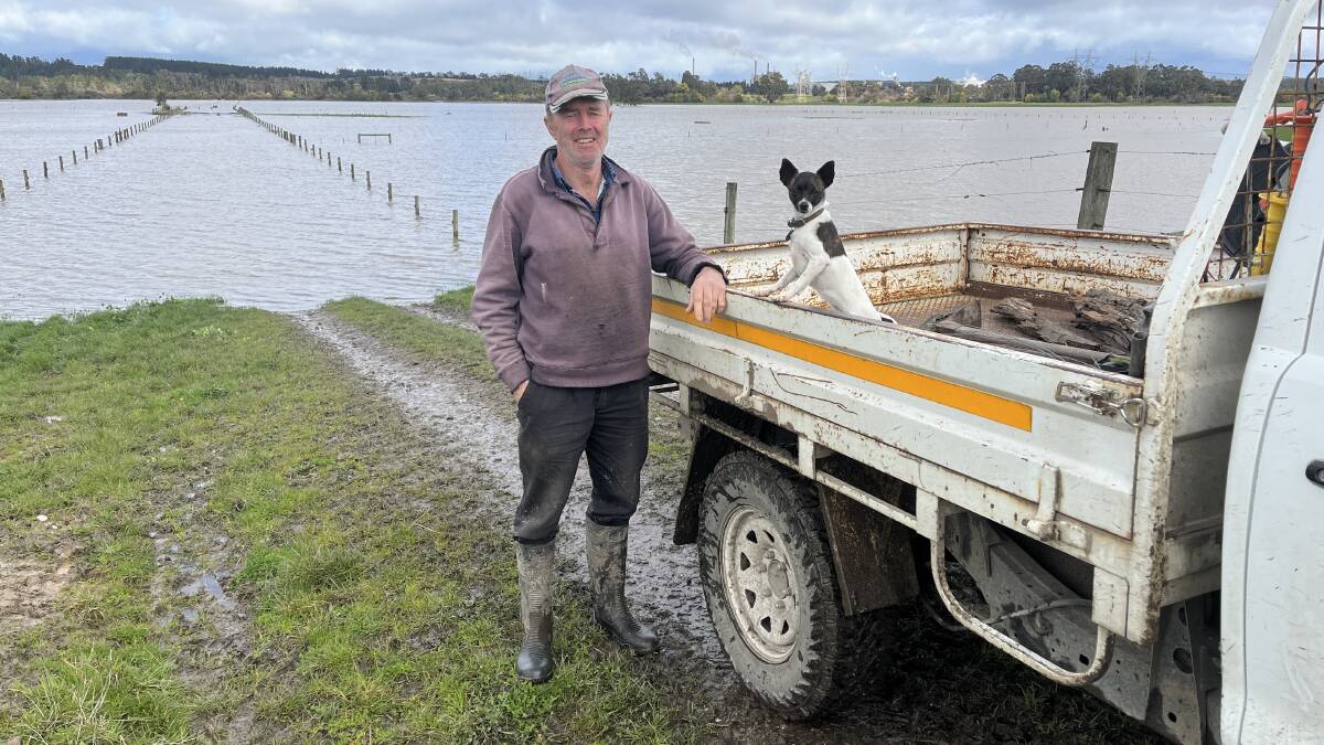 FLOODED OUT: Ian Baillie, Tyers, says about 60 hectares or 15 per cent of his property in central Gippsland is under water after the Latrobe River flooded this week.