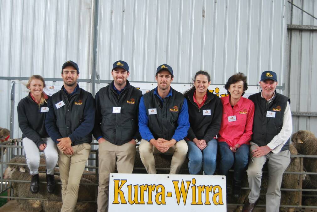 HANDS ON DECK: The Kurra-Wirra team have been breeding Merino rams for more than 45 years.
