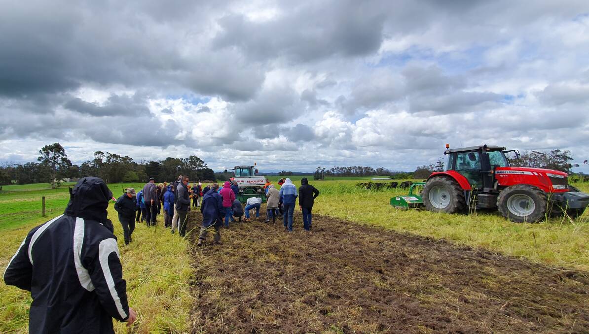 DEMONSTRATION: The Soilkee Renovator is used to rejuvinate pastures.