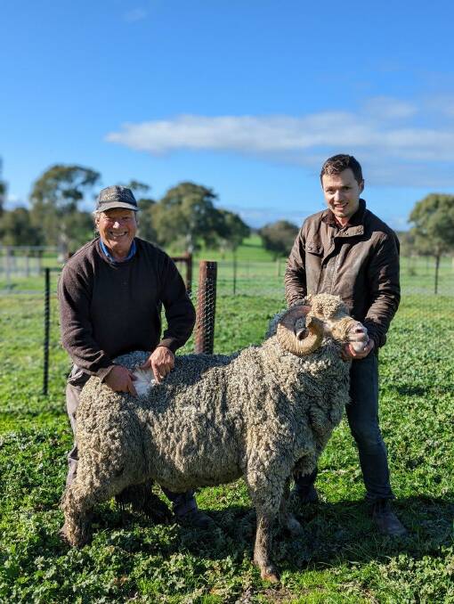 GOOD CONDITIONS: Stephen and Clive Silcock, Gringegalgona Merinos, Gringegalgona, are reaping the benefits of a wet start to 2022.