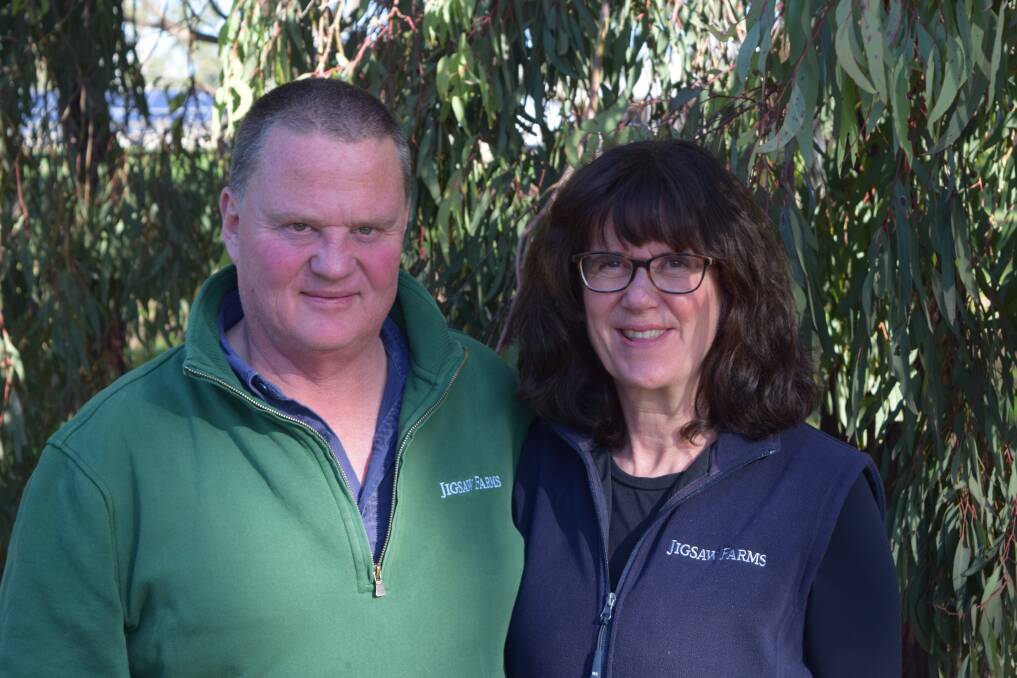 HELPING THE BEES: Jigsaw Farms owners Mark Wootton and Eve Kantor have planted 5000 bee-friendly trees this year to help improve biodiversity.