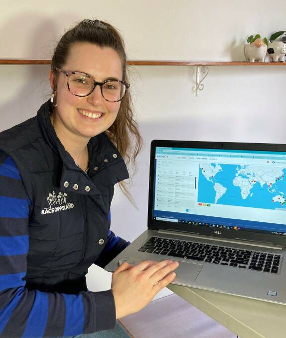 INTERNATIONAL EXPERIENCE: Molly O'Dea, from the CQUniversity Agricultural Education and Extension Cluster, demonstrating the Escavox supply chain dashboard.