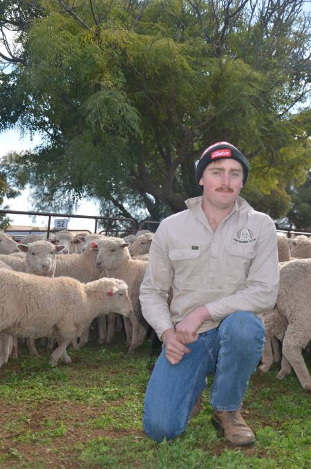 Producer Benn Heinrich, Point Pass, SA, watched lamb prices at the Jamestown, SA, sheep market in May. Picture by Vanessa Binks