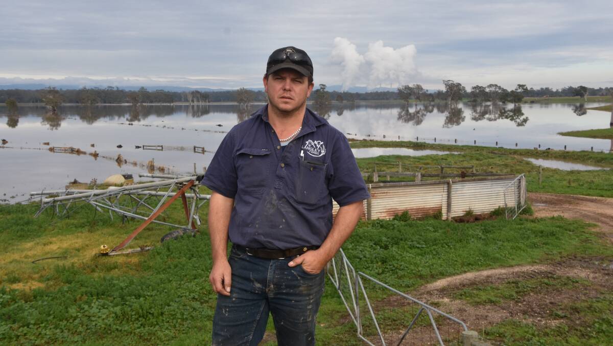 LONG-TERM EFFECT: Scott Langley says it will take months for his low-lying pasture to recover.