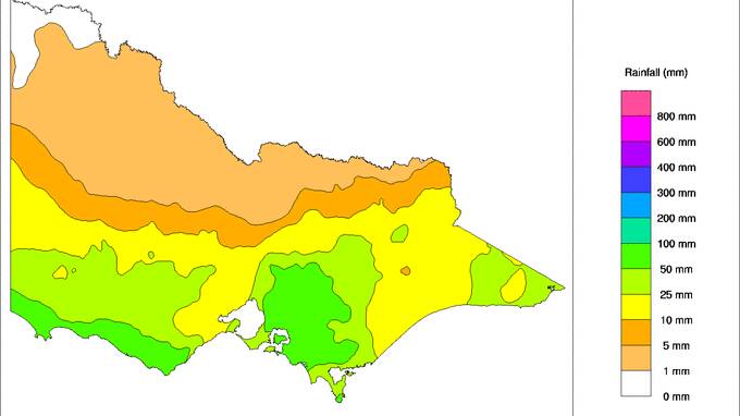 NO RAIN: Another Bureau of Meteorology graph shows far north-west Victoria received no rain in April.