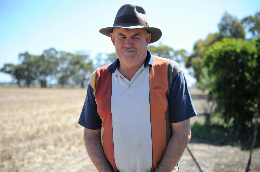 Graeme Maher, Marlu Farms, Lubeck, says sections of his Wimmera crops have been destroyed by slugs this year. Picture by Jade Bate.