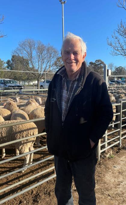VETERAN: Fred Latta, Walpeup, will turn 80 next week and has been attending the Ouyen sheep sale for more than 60 years.