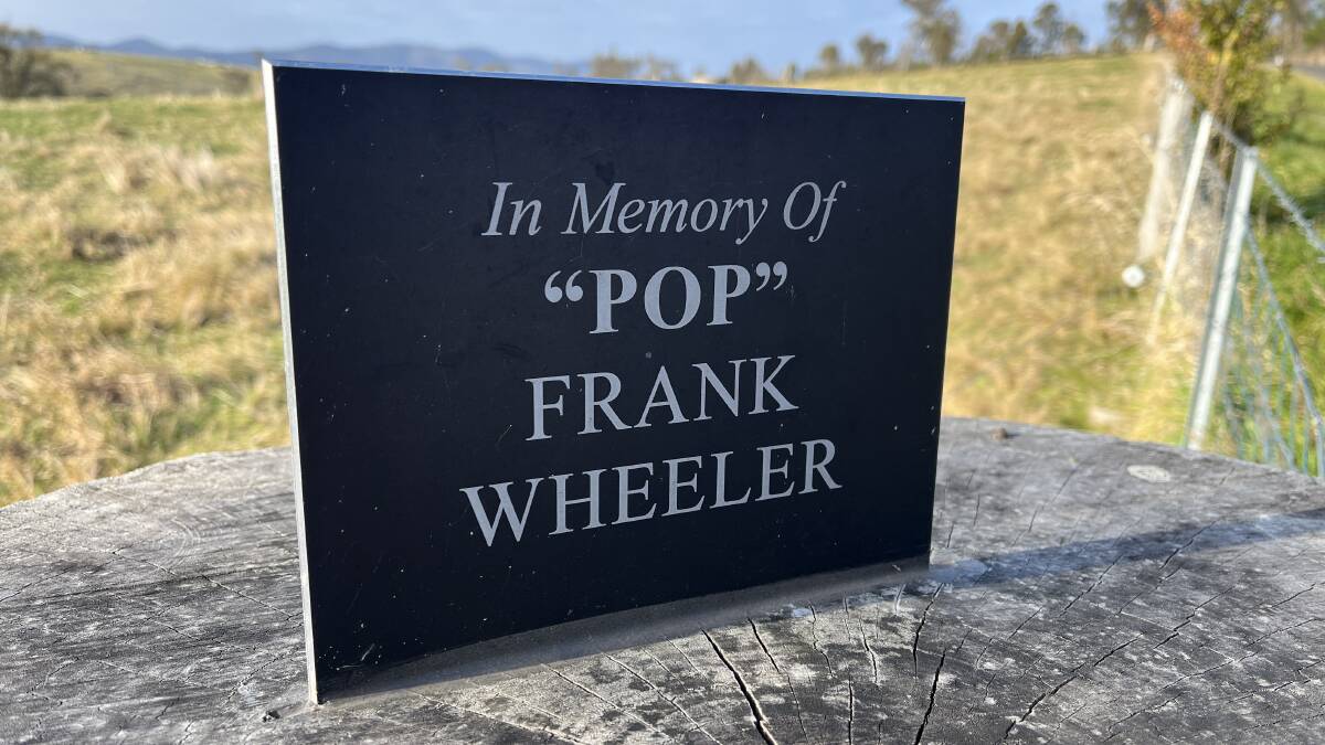 A plaque on each strainer post pays homage to Mr Wheeler's father, Frank Wheeler, who died in 1984.