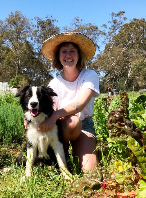 Chloe Fox of Somerset Heritage Produce on the Goulburn River flats at
Seymour one year ago. This week Chloe was flooded out.