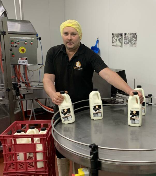 EVALUATING: Inglenook Dairy managing director Troy Peterken says the pandemic has changed how his business sells milk, as retail demand for his product continues to grow.