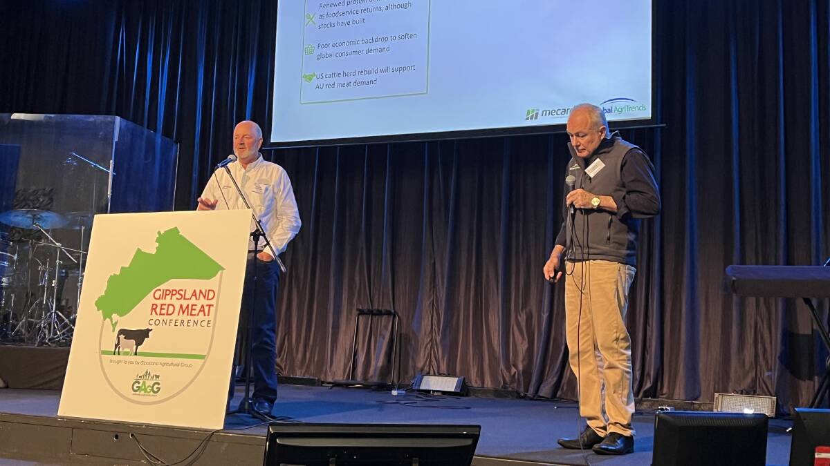 Mr Herrmann and Mr Quilty addressed 260 people at the conference about the short and long-term predictions for Australia's red meat sector.