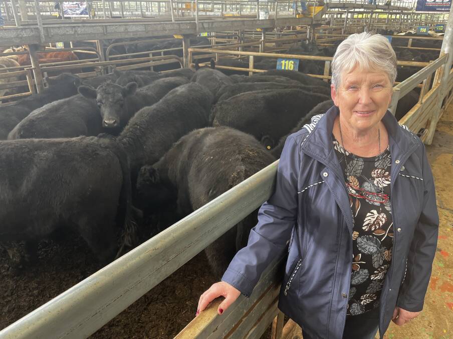 VENDOR: Evelyn Indian, Endean Park, Tarwin Lower, sold 41 Angus steers including a pen of 14, 606kg, for 3200 at Leongatha on Friday.