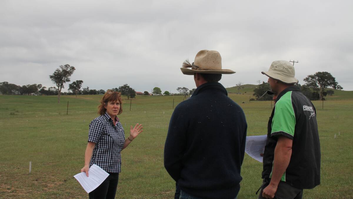 Fiona Leech from Local Land Services in South East NSW walks members through part of the Bookham trial site.