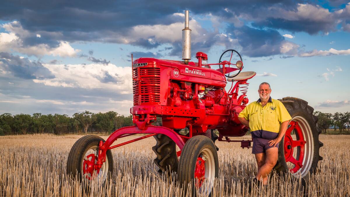 Tom Horwood, Inverell, NSW, with one of his vintage Farmall tractors.