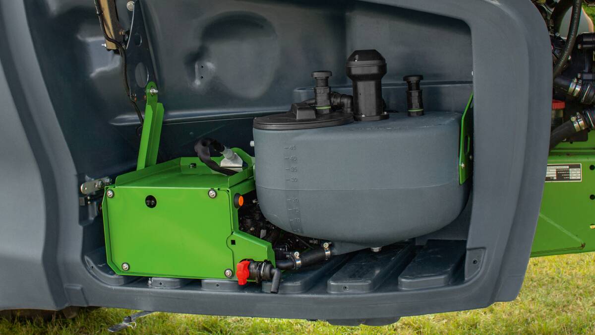 DirectInject equipment can be housed in the storage compartment of Amazone's UX 01 Super trailed spray unit.