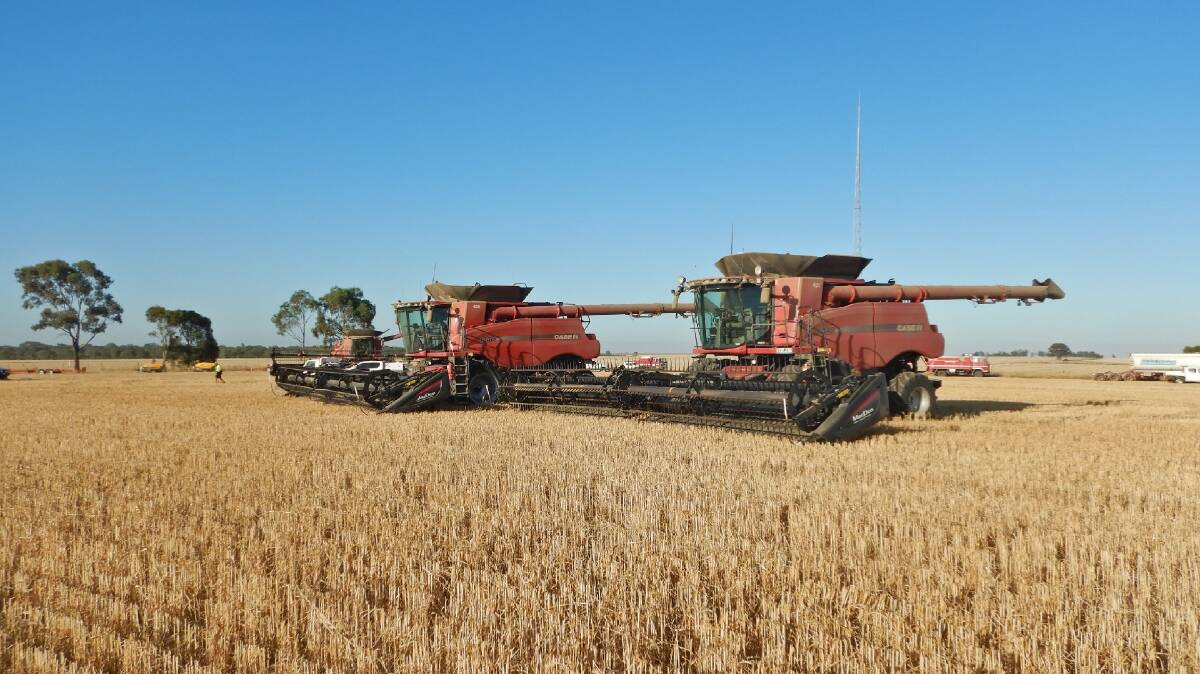 Two 2017 Case IH 8240 Axial-Flow harvesters and two 2017 MacDon FD75 40-foot draper fronts are up for grabs in the sale. 