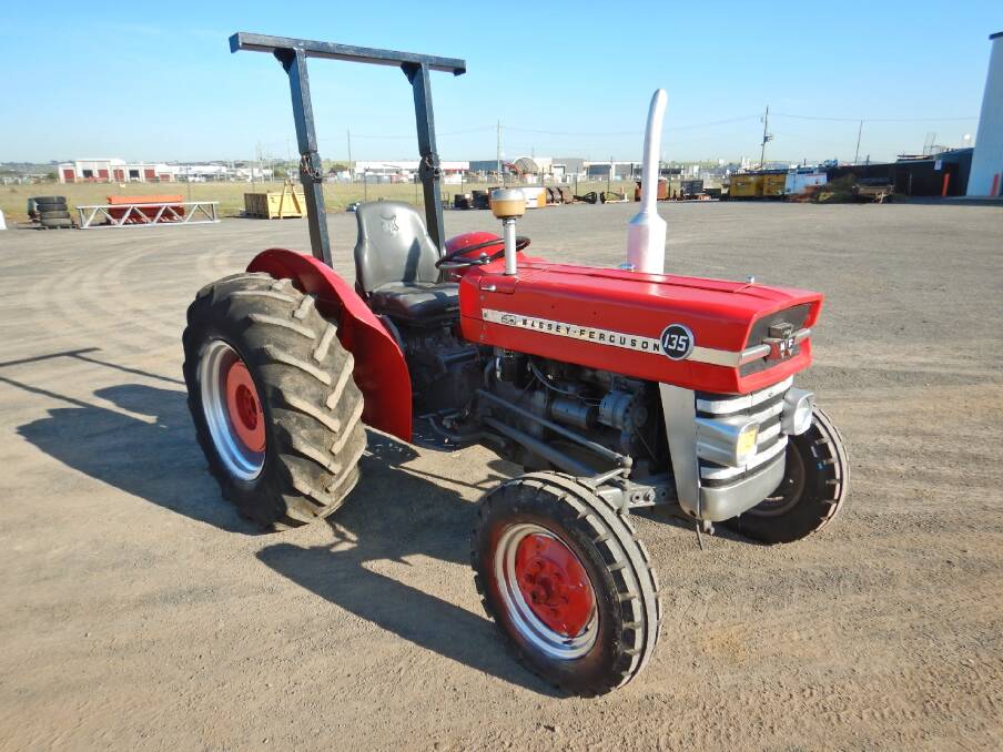 OLD SCHOOL: A 1965 Massey Ferguson 135 tractor sold for $7250. 