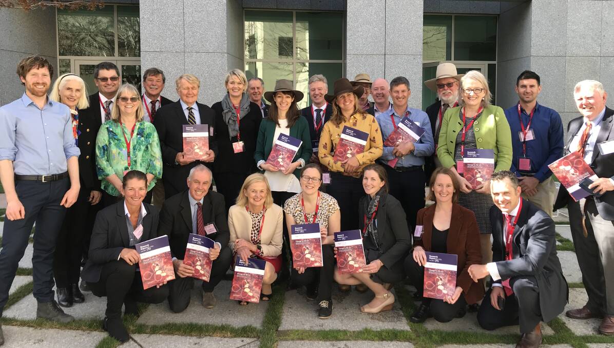 A delegation of Farmers for Climate Action members in Canberra this week.