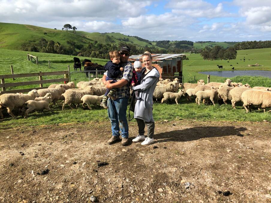 TAKING CHARGE: Jamie and Lisa Jenkin with sons Riley and Lucas on their Korumburra farm.