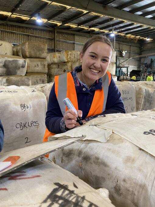 TAKING STOCK: Victorian student Michelle Grover did a work placement at Fox & Lillie Rural as part of a company scholarship prize.