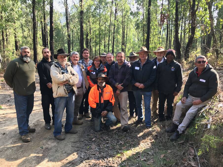 HOPEFUL: The MCAV is hopeful that the recent Land Use Agreement between the Taungurung and the Victorian Government will continue to strengthen bonds between the group and the local Indigenous people. Pictured are MCAV members at Toolangi in 2017, when they traveled for a talk with Elder David Wandin on traditional burning methods. Photo supplied.