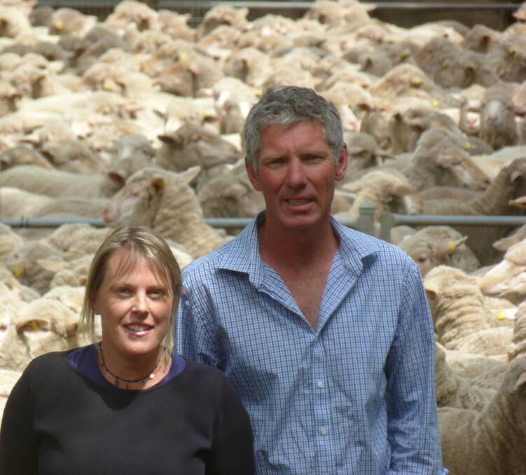 Passion for wool: Camilla and Ian Shippen, Moulamein, NSW, have backed their vision for the future of the wool industry and their sheep breeding philosophy in buying the large scale livestock property Mt Fyans at Dundonnell.