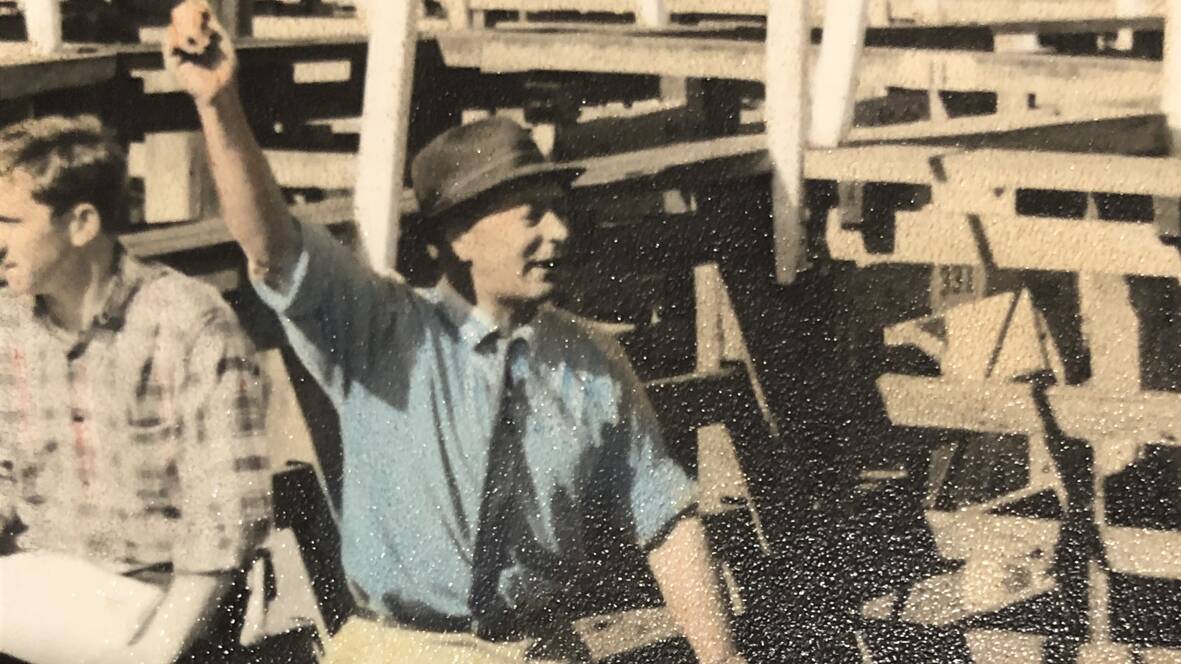 ON THE RAIL: Former Newmarket agent Frank Evans, who died recently, was a well-known and respected auctioneer and agent from 1949 to 1982. Photo supplied.