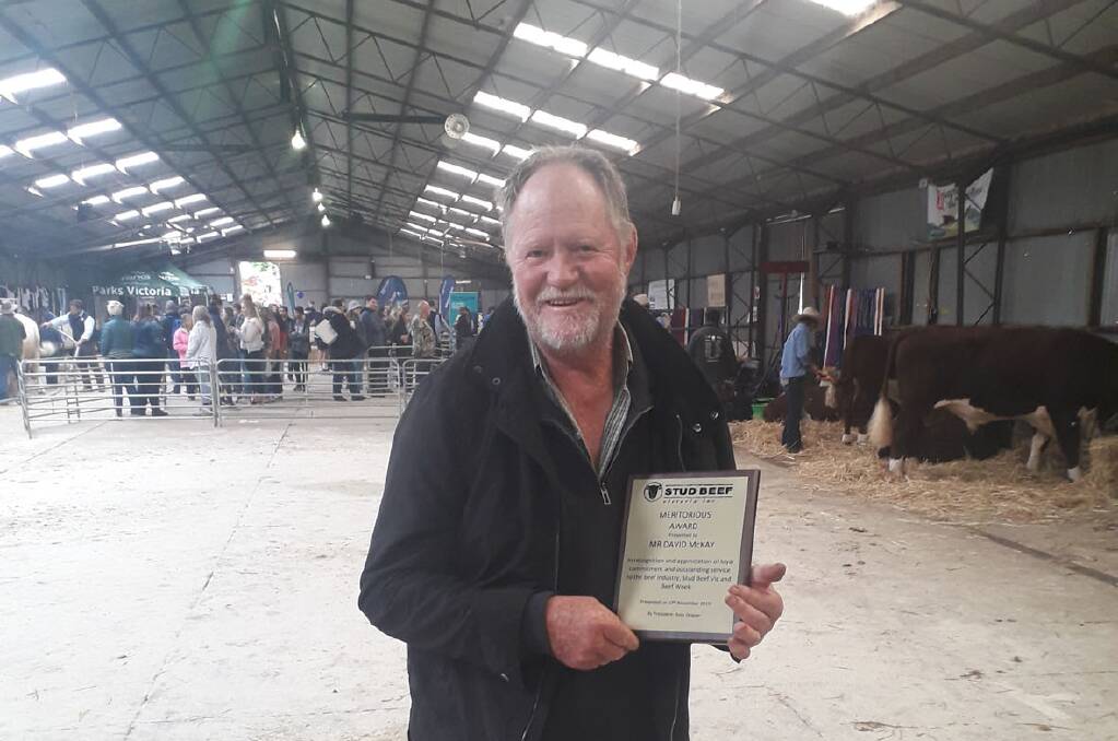 AWARD: David McKay, Marschay, Dean, was recognised for his long service and commitment to sectors of the beef industry.