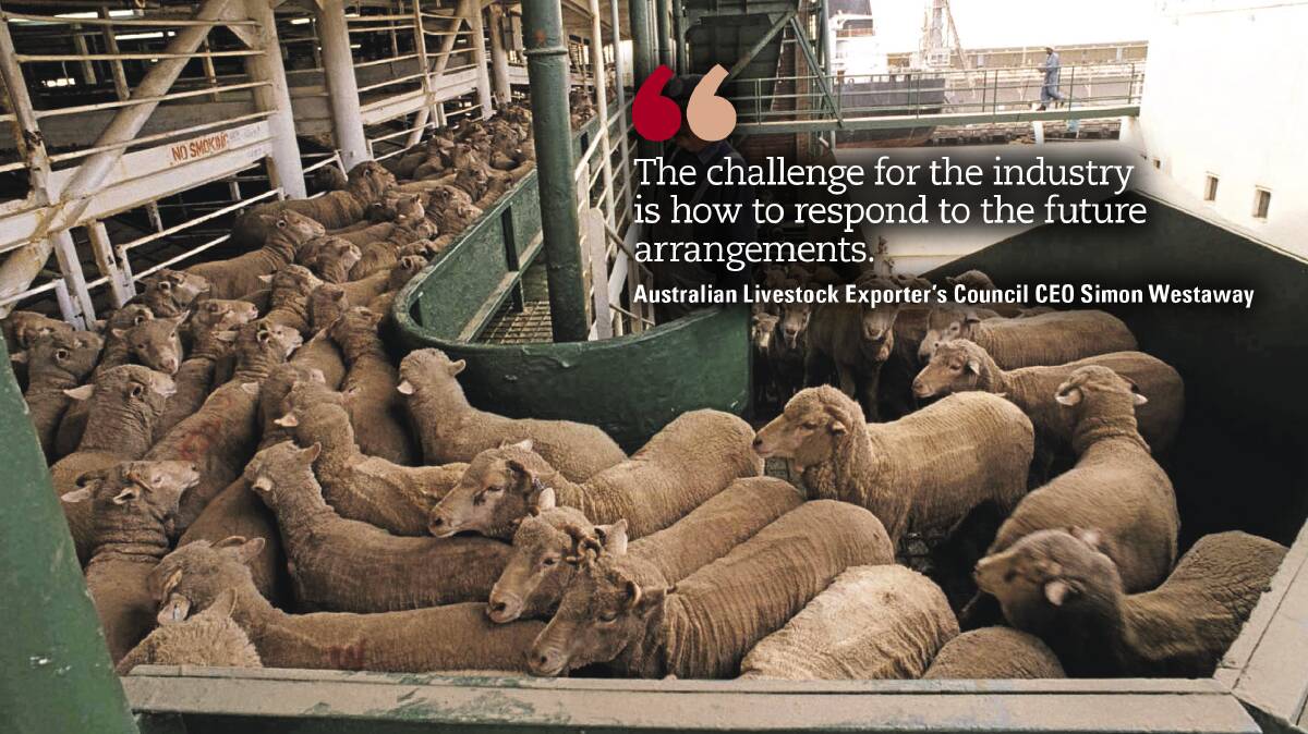 Challenges: The challenges in the live sheep trade were there for all to see and the industry and its players were working through those, Simon Westaway said.