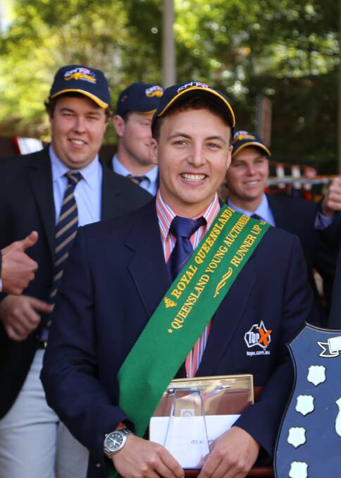 National ALPA Young Auctioneer of the Year Lincoln McKinlay, TopX, Queensland, after his win at the Ekka last year. 
