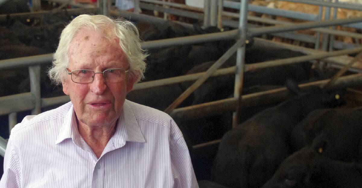 Neville Beasley, Devlin Park, sold his annual draft of Angus 9mo weaner steers to a top of $1250, average $1129, for 238 head that topped the scales at 397kg.
