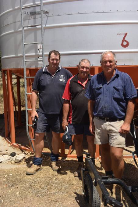 Bernard Lindsay, Max Golder and Brad Jenkinson have recorded excellent results on Mr Lindsay’s property at Lah, north of Warracknabeal, this year.