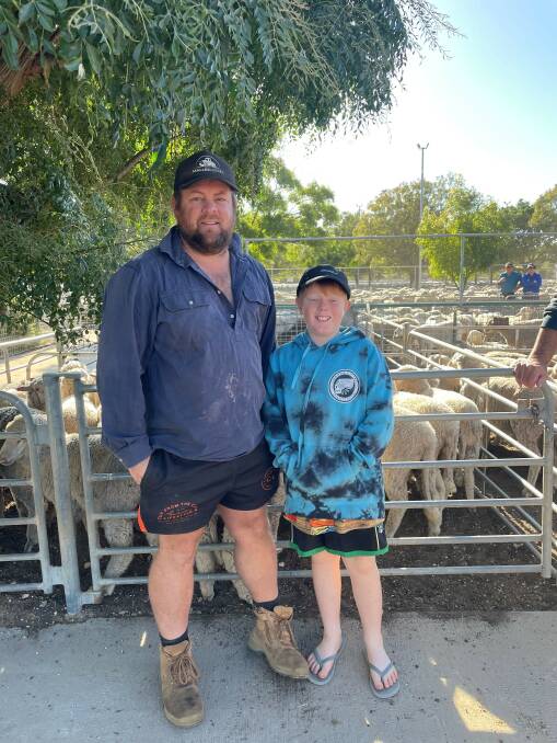 Joseph and Oliver Brady, Brady Farms, Nandaly, were at the fortnightly Ouyen sheep sale. Picture supplied