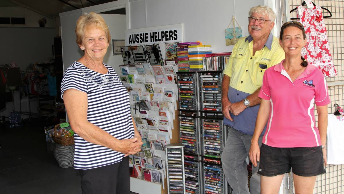 Aussie Helpers' Nerida and Brian Egan, and daughter Samantha Price. Photo by Sally Cripps.
