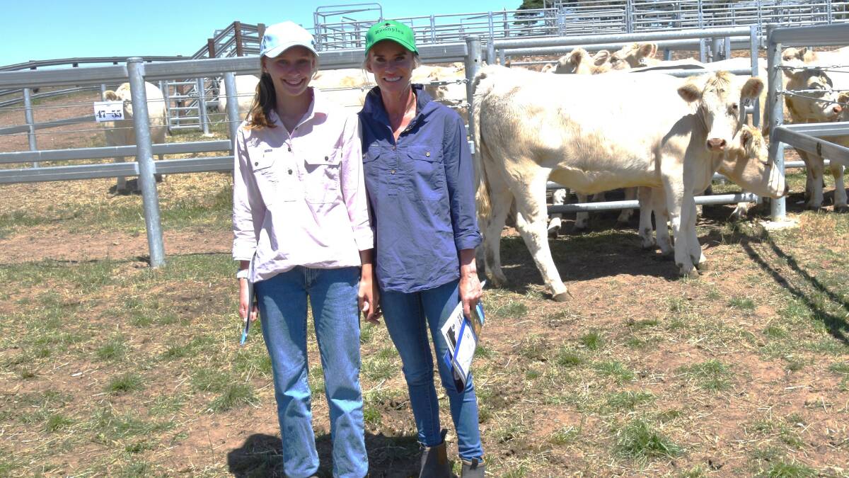 First-time cattle buyer Sophia Greig, Kooringal, Moriac, who bought three heifers for $3000 each with her mother Claire Greig. Picture by Alastair Dowie
