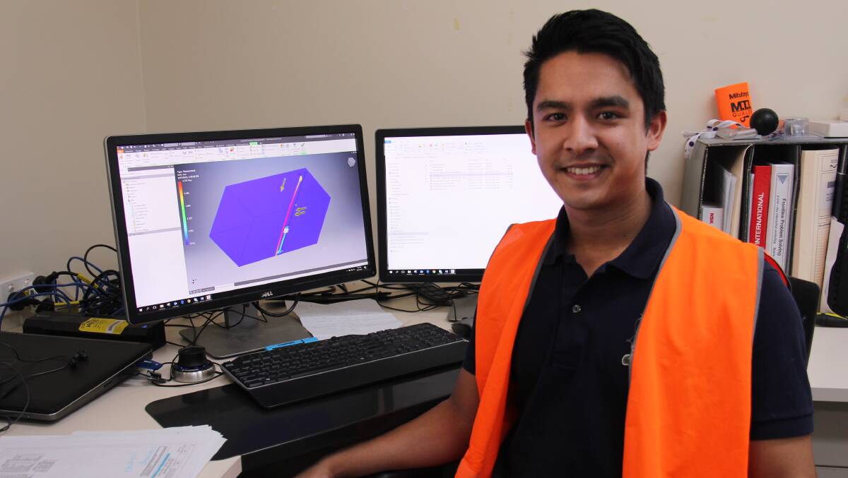 ENGINEER IN TRAINING: La Trobe University student Niraj Maskey has spent 800 hours working for Goulburn-Murray Water as part of his studies.
