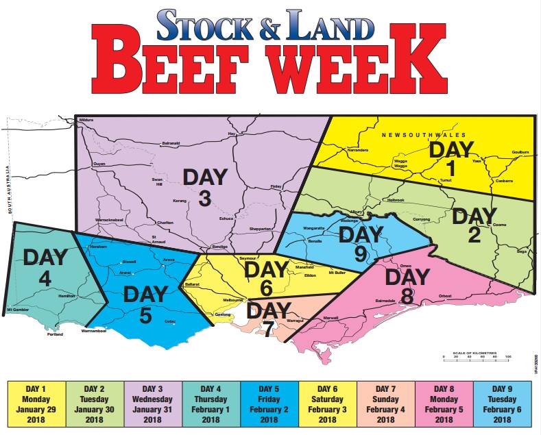 Next year's Stock and Land Beef Week will be held from Monday, January 29 to Tuesday, February 6.