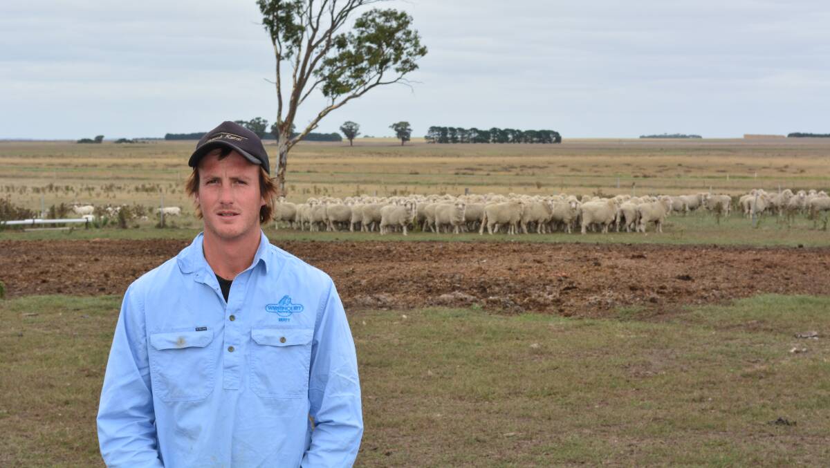 SUCCESS: Wirrinourt livestock manager Matt Charles, Lake Bolac, has implemented changes on-farm to increase lamb survival rates.
