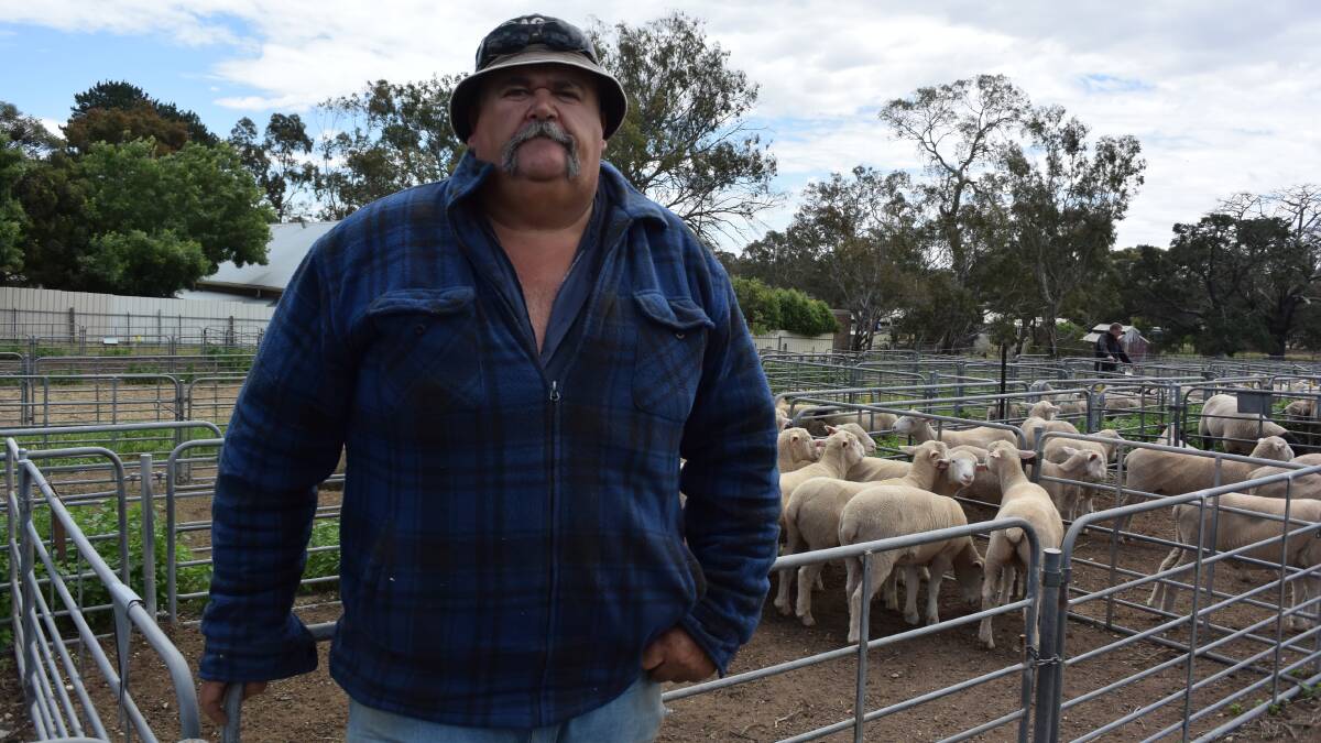 OUT AND ABOUT: Trent McCulloch, Langhorne Creek, SA, was at the Mount Pleasant, SA, lamb market last week. 