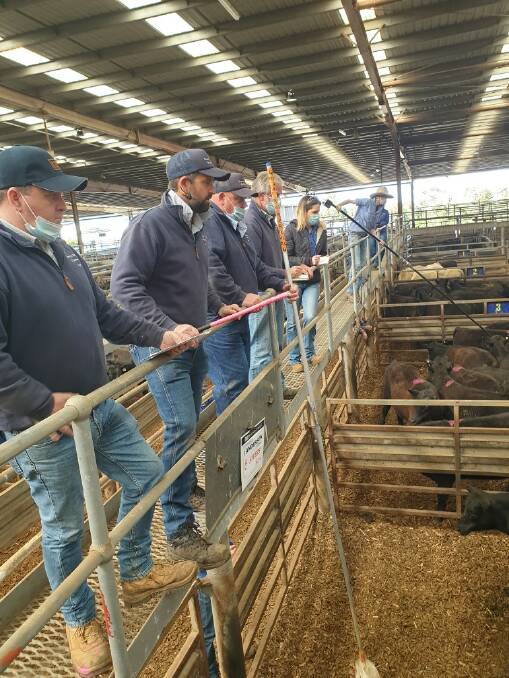 The Everitt, Seeley and Bennetts team up on the rails at Thursday's Pakenham store sale.